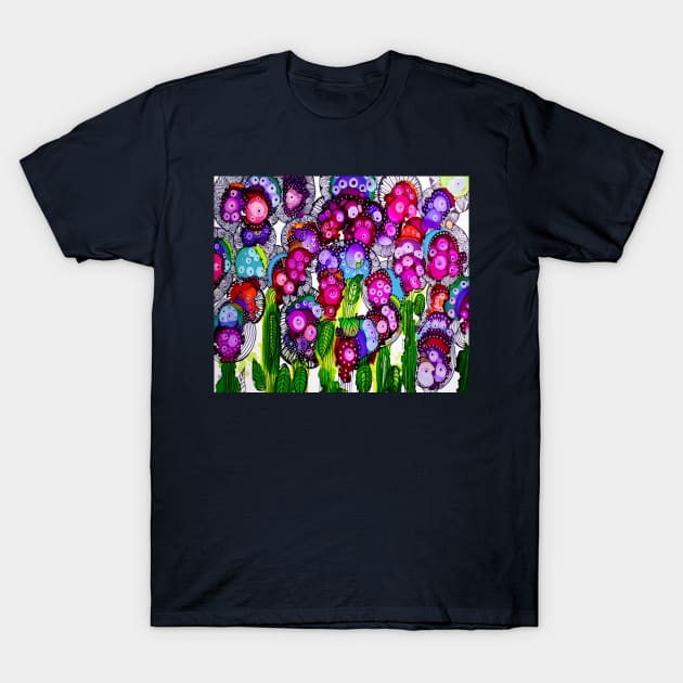Heavenly Doodles - Flower of Eyes T-Shirt by susanchristophe